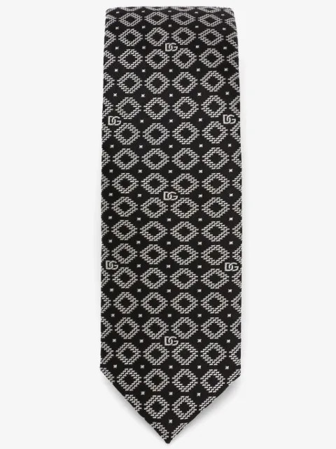 Dolce & Gabbana Zijden stropdas met logo jacquard