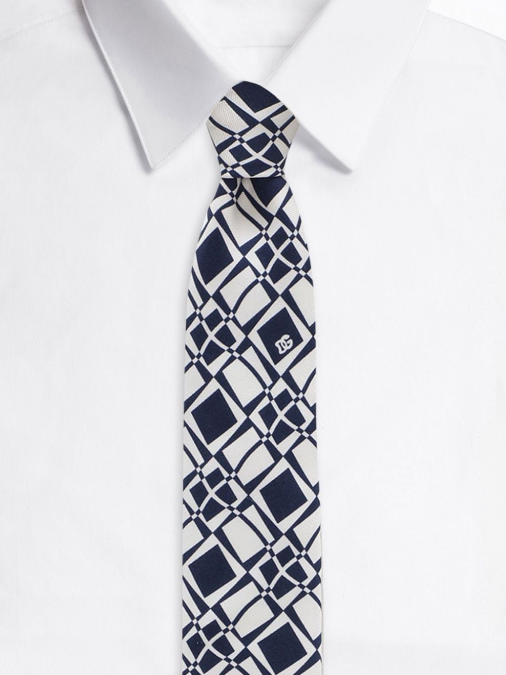 Dolce & Gabbana Zijden twill stropdas met print Blauw