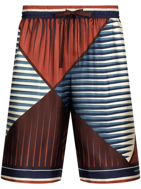 Dolce & Gabbana Bermuda de seda com estampa