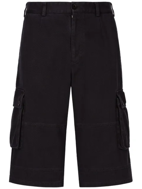 Dolce & Gabbana logo-appliqué cotton cargo shorts 