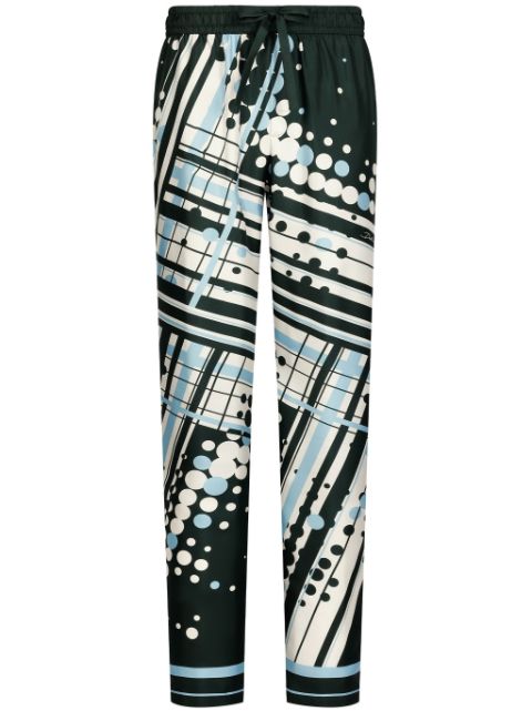 Dolce & Gabbana abstract-print silk pijama trousers