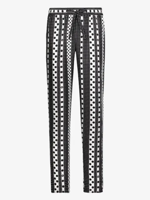 Dolce & Gabbana Calça de pijama em seda com poás