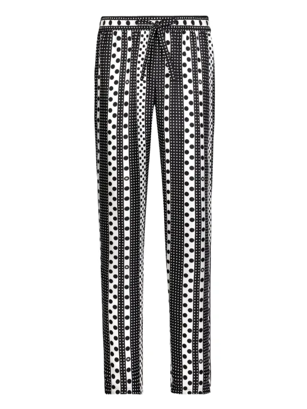 Dolce Gabbana Polka dot-print Silk Pajama Trousers Black FARFETCH PH