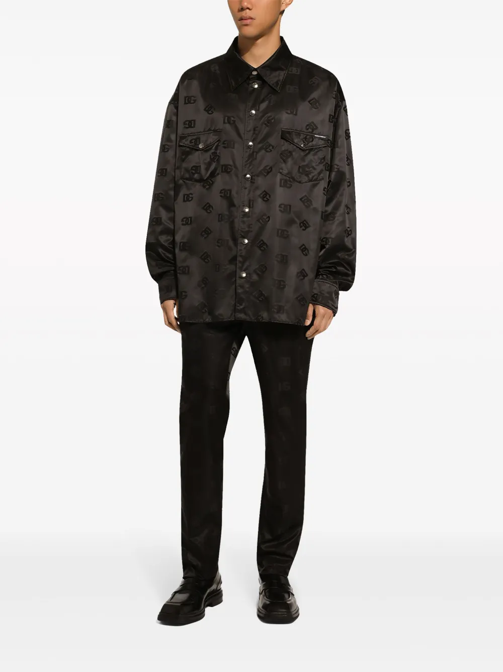 DOLCE &GABBANAブラックゴムウエストパンツ Technical jersey jogging pants with tag in Black for Men