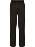 Dolce & Gabbana drawstring-waist silk pajama trousers - Black