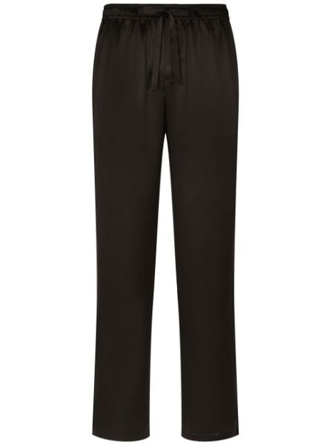 Dolce & Gabbana drawstring-waist silk pajama trousers