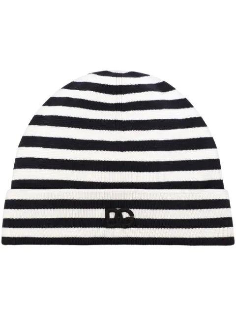 Dolce & Gabbana gorro de seda con motivo de rayas 