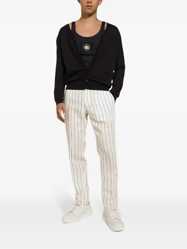 Dolce & Gabbana ロゴ シルクカーディガン | ブルー | FARFETCH JP