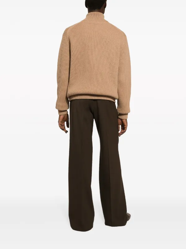 Dolce & Gabbana ribbed-knit Cashmere Cardigan | Neutrals | FARFETCH