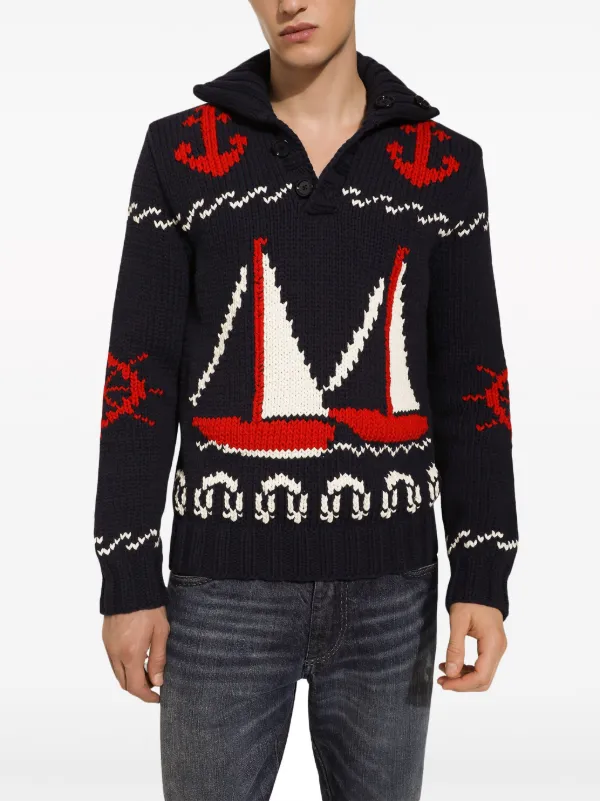 Dolce & Gabbana パターンニット セーター | ブラック | FARFETCH JP