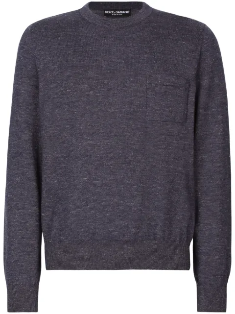 Dolce & Gabbana mélange-effect crew-neck jumper
