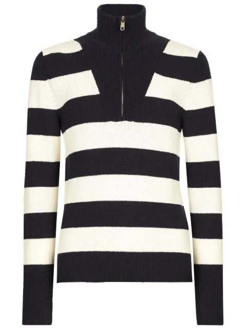 Dolce & Gabbana striped half-zip jumper