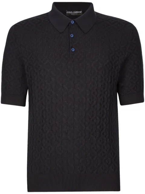 Dolce & Gabbana playera tipo polo tejida con motivo geométrico