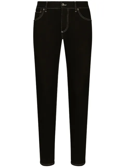 Dolce & Gabbana jeans con costuras en contraste
