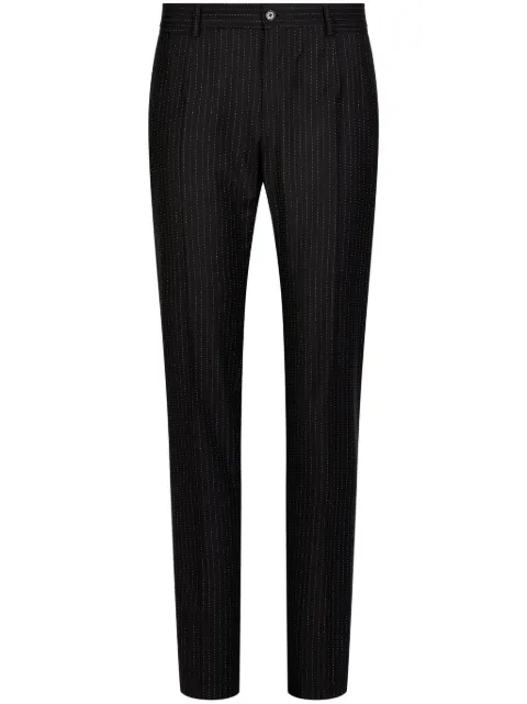 Dolce & Gabbana rhinestone-embellished straight-leg trousers