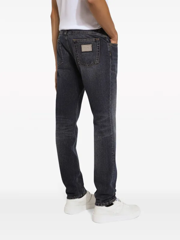 Dolce & Gabbana straight-leg Cotton Jeans | Blue | FARFETCH JO