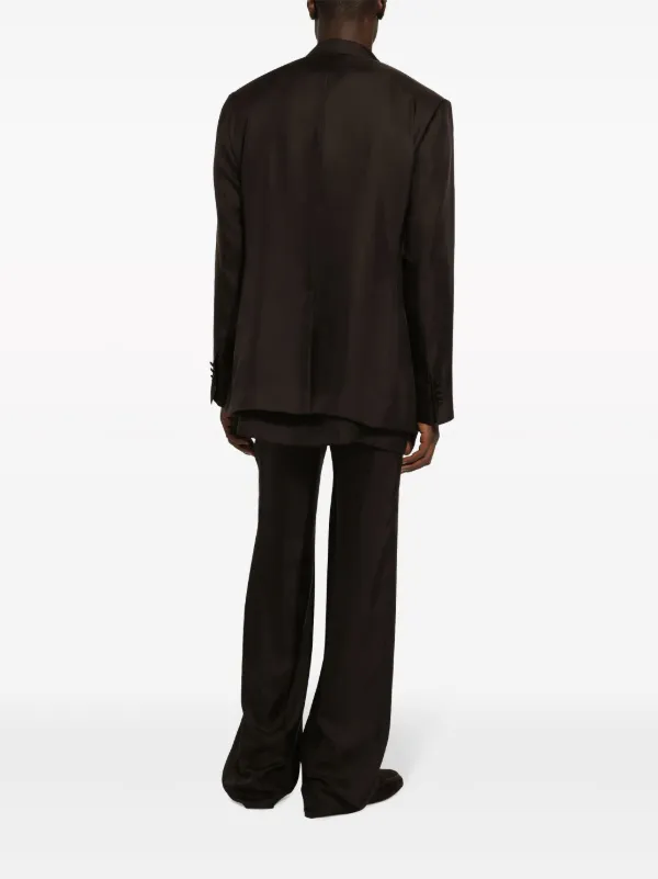 Dolce & Gabbana Tailored Silk Trousers | Brown | FARFETCH PL