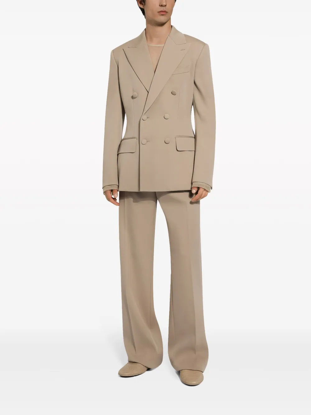 Dolce & Gabbana Black Wool Formal Straight Fit Dress Pants