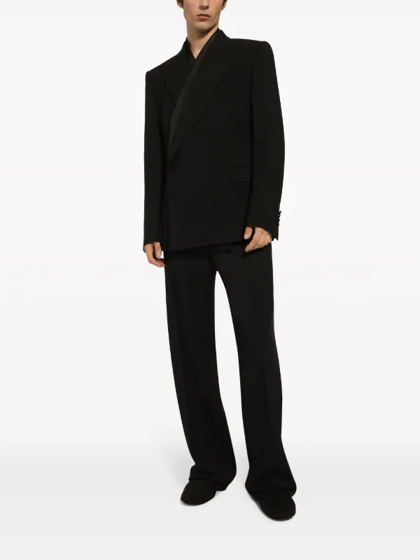 Dolce & Gabbana straight-leg Wool Trousers | Black | FARFETCH
