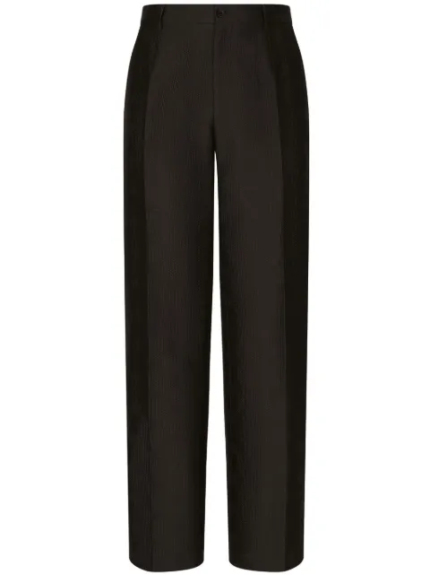 Dolce & Gabbana straight-leg monogram-jacquard trousers