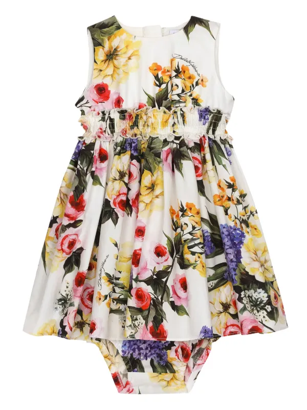 Dolce Gabbana Kids Abito a Fiori Giallo FARFETCH IT