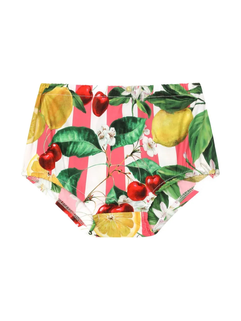 Dolce & Gabbana Kids Jurk met fruitprint Wit