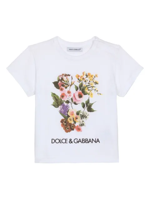 Dolce & Gabbana Kids floral-print cotton T-shirt