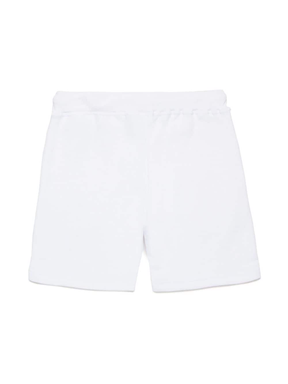 Shop Dsquared2 Logo-print Fleece Track Shorts In White
