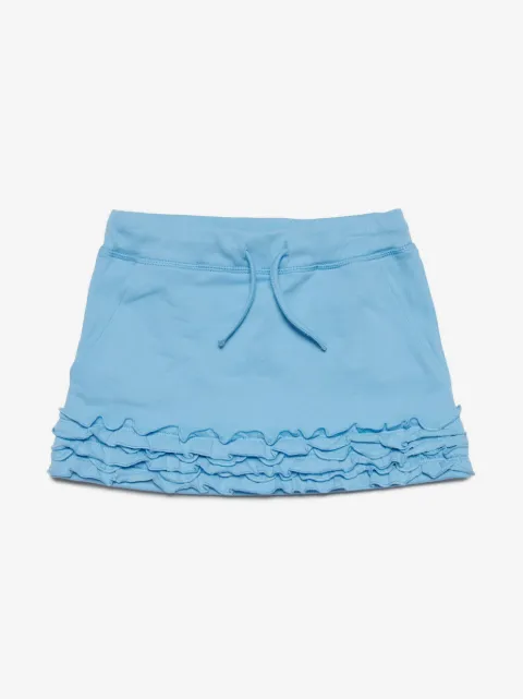DSQUARED2 KIDS logo-print ruffled cotton skirt