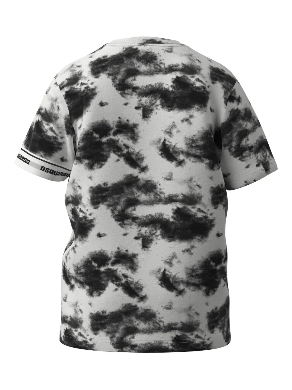 Dsquared2 Kids T-shirt met tie-dye print - Zwart
