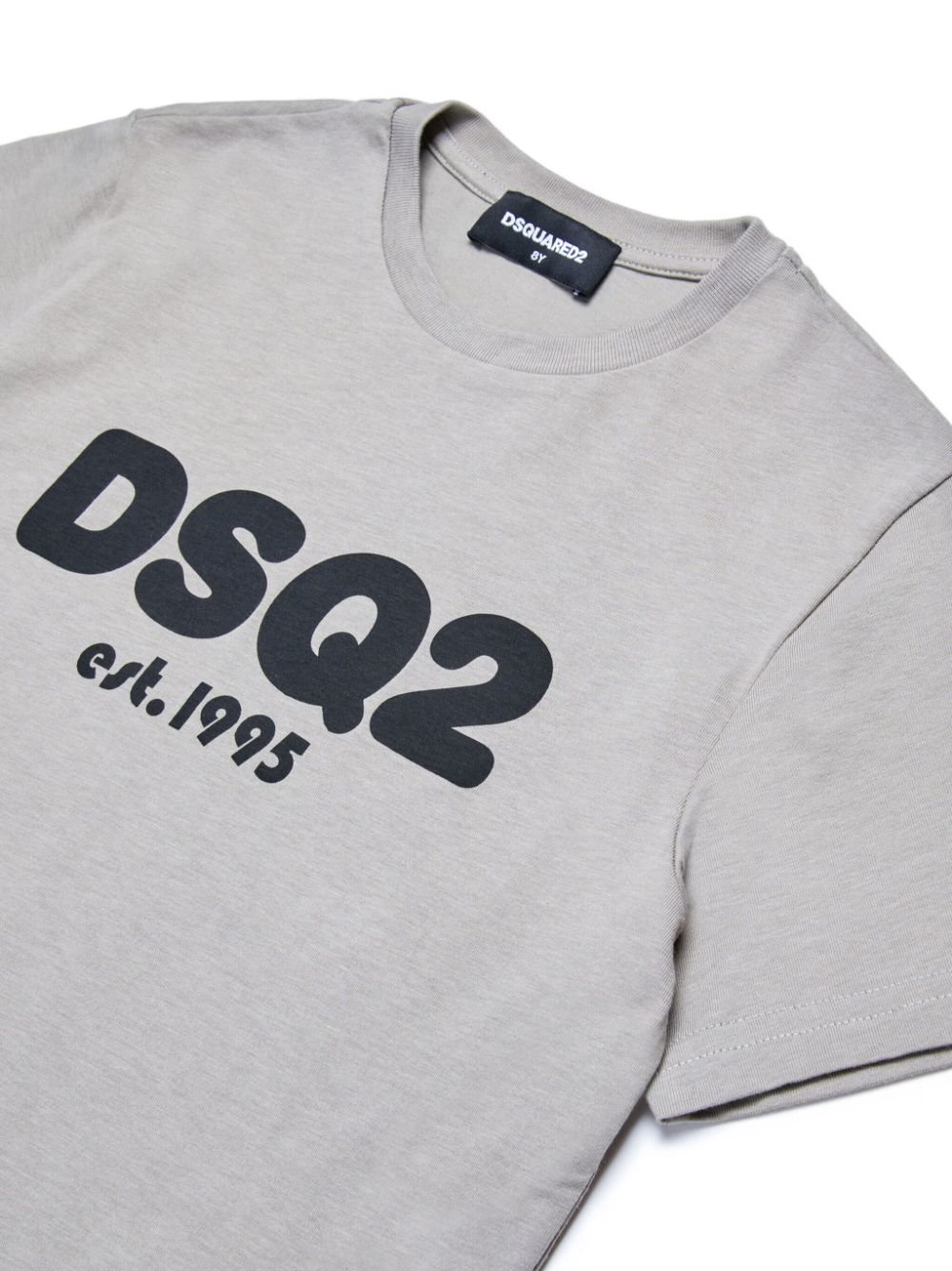 Shop Dsquared2 Logo-print Cotton T-shirt In Grey