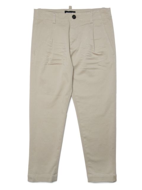 Dsquared2 Kids pantalones chino con logo engomado