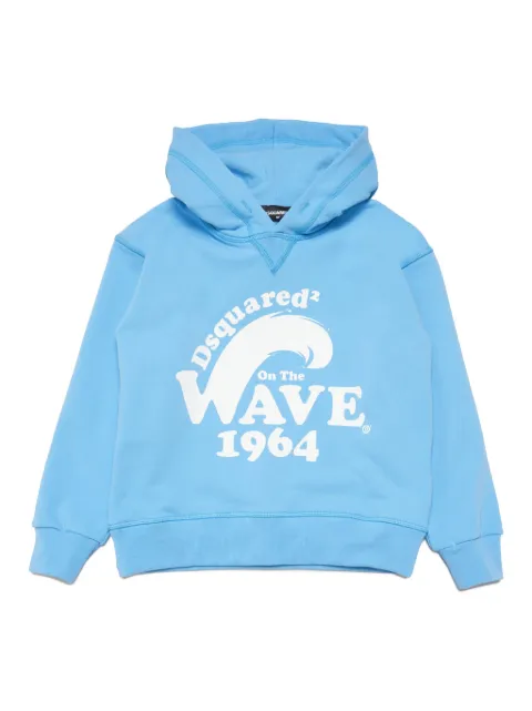 DSQUARED2 KIDS logo-print cotton hoodie
