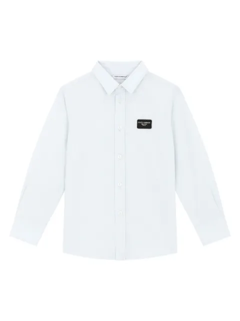 Dolce & Gabbana Kids logo-appliqué cotton shirt