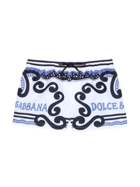 Dolce & Gabbana Kids Marina-print swim shorts