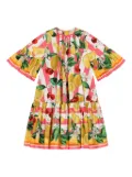 Dolce & Gabbana Kids Italian Holiday bell-sleeve dress - Yellow