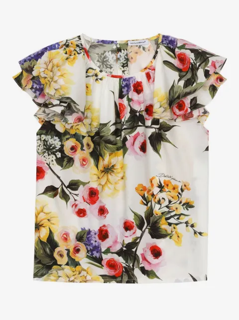 Dolce & Gabbana Kids blusa con estampado Giardino