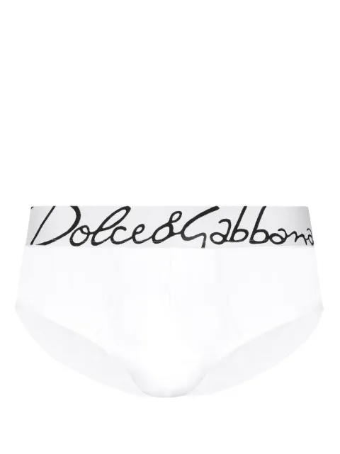 Dolce & Gabbana logo-waistband stretch-cotton briefs