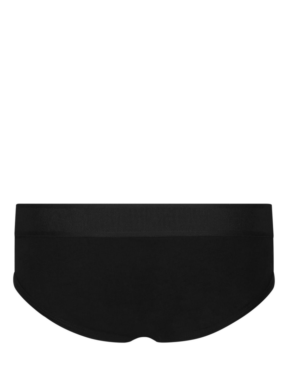 Shop Dolce & Gabbana Logo-waistband Jersey Trunks In Black