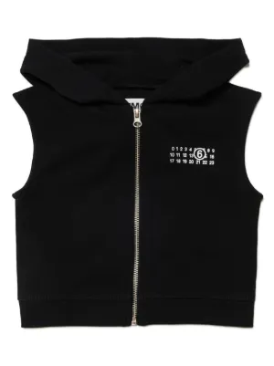 Black discount hoodie vest