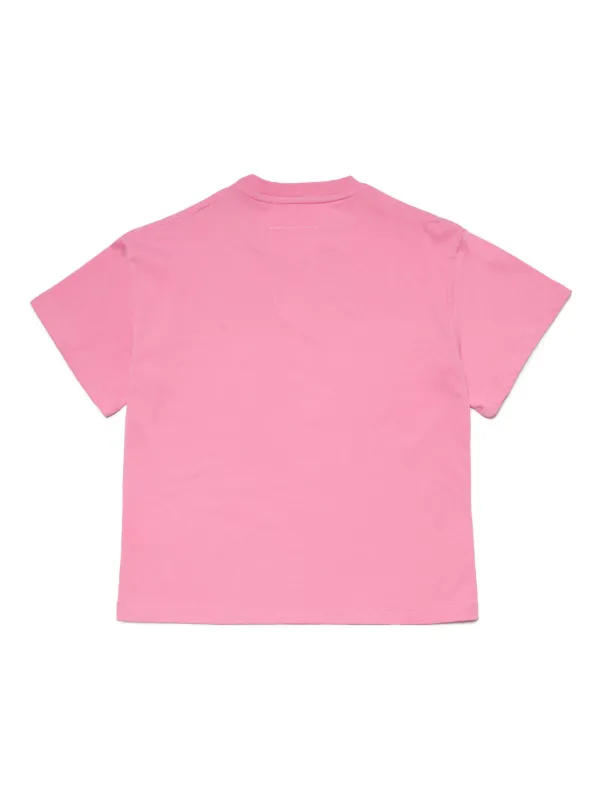 MM6 Maison Margiela Kids ロゴ Tシャツ | ピンク | FARFETCH JP