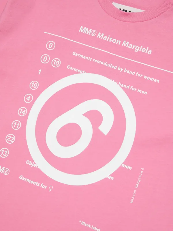 MM6 Maison Margiela Kids ロゴ Tシャツ | ピンク | FARFETCH JP