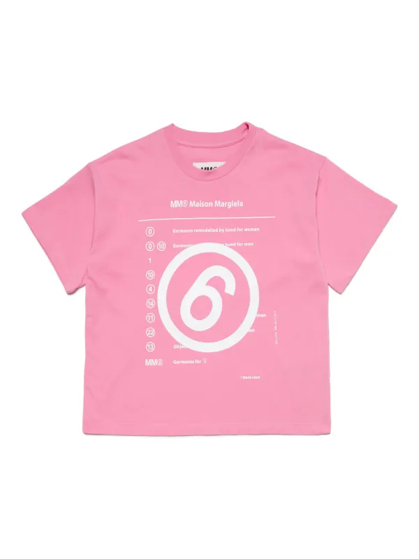 MM6 Maison Margiela Kids ロゴ Tシャツ | ピンク | FARFETCH JP