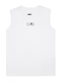MM6 Maison Margiela Kids numbers-logo cotton jersey tank top - White