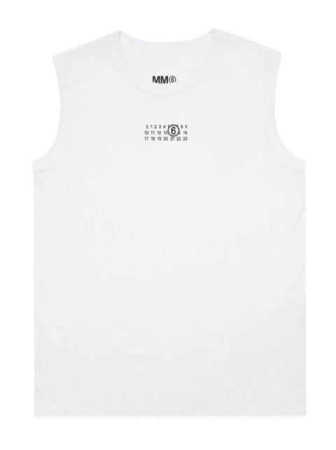 MM6 Maison Margiela Kids numbers-logo cotton jersey tank top