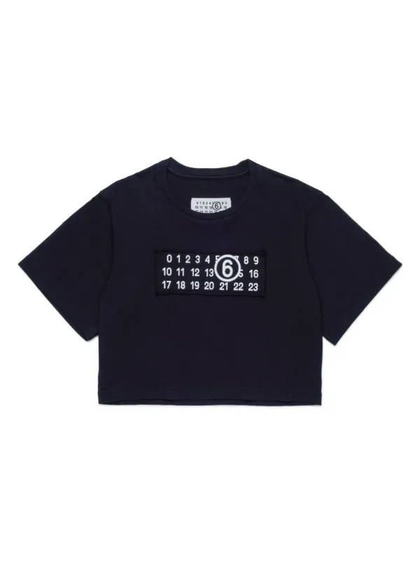 MM6 Maison Margiela Kids ロゴ Tシャツ | ブラック | FARFETCH JP