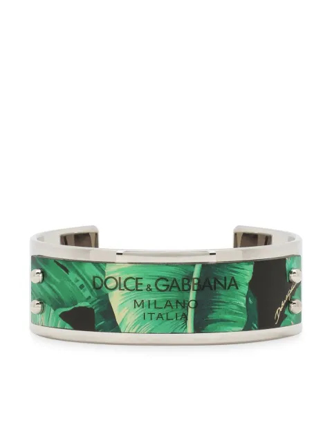 Dolce & Gabbana Banano-print open-cuff bracelet