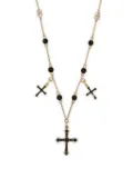 Dolce & Gabbana cross-charm rosary necklace - Gold