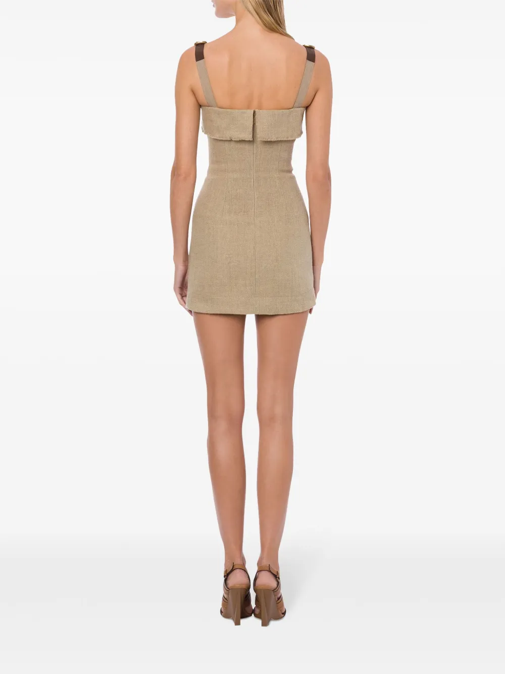 Alberta Ferretti Linnen mini-jurk Beige