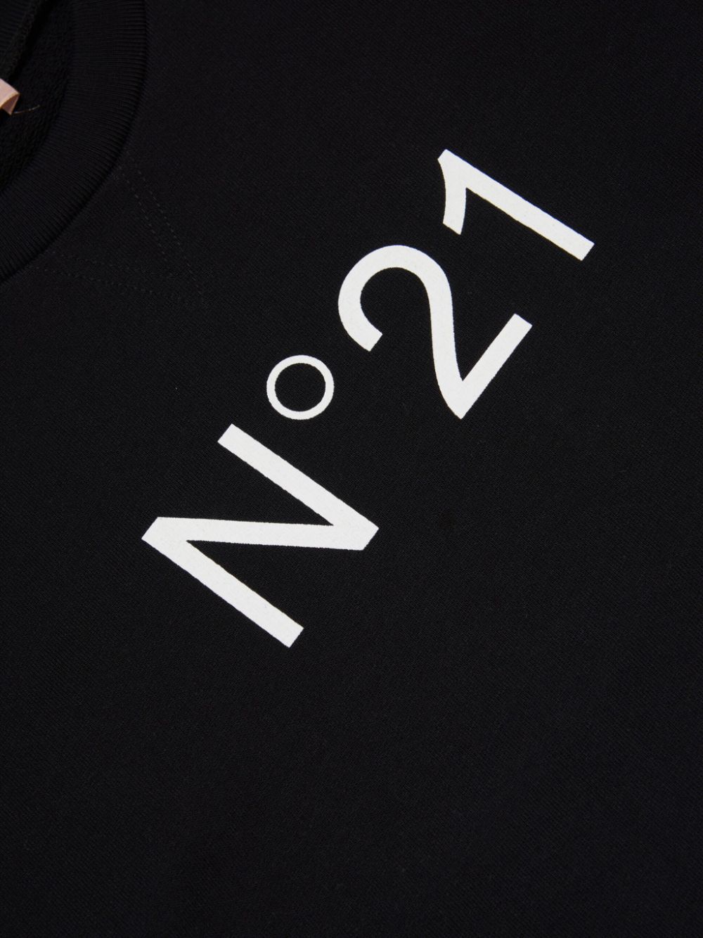 Shop N°21 Logo-print Cotton Dress In 黑色